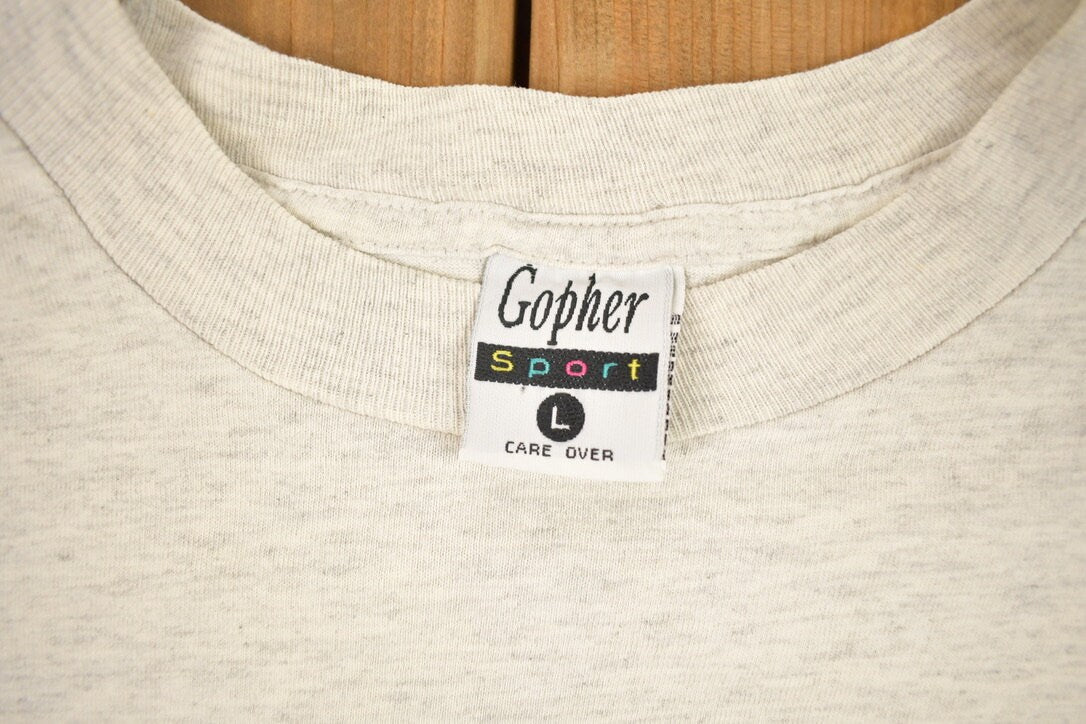 Vintage 1990s Corning Basketball Gopher Sport Graphic T Shirt