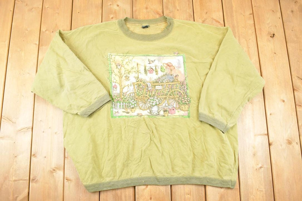 Vintage 1990s Cherokee Plus Size Farm Theme Graphic Print Crewneck Sweatshirt Womens XXXL