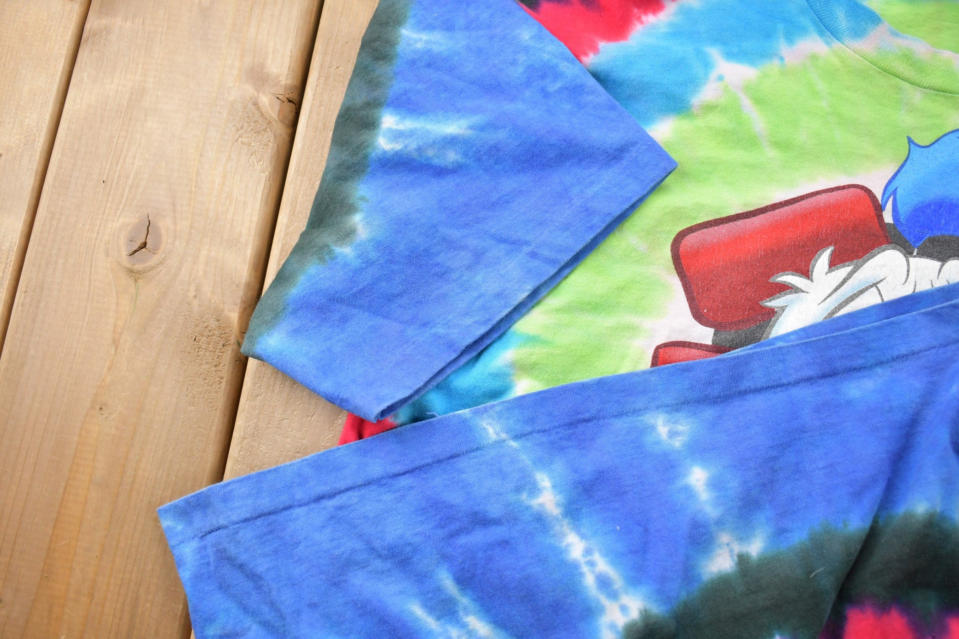 Vintage 1990s Donald Duck Mickeys Philarmagic Doubled Sided Tye Dye Disney T-Shirt AOP