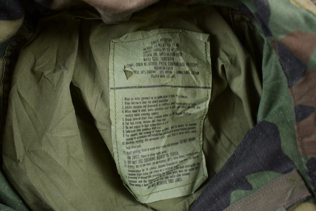 Vintage 2000 Camo Military Field Jacket
