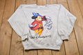 Vintage 1980s Walt Disney World Minnie Mouse Raglan Crewneck Sweatshirt