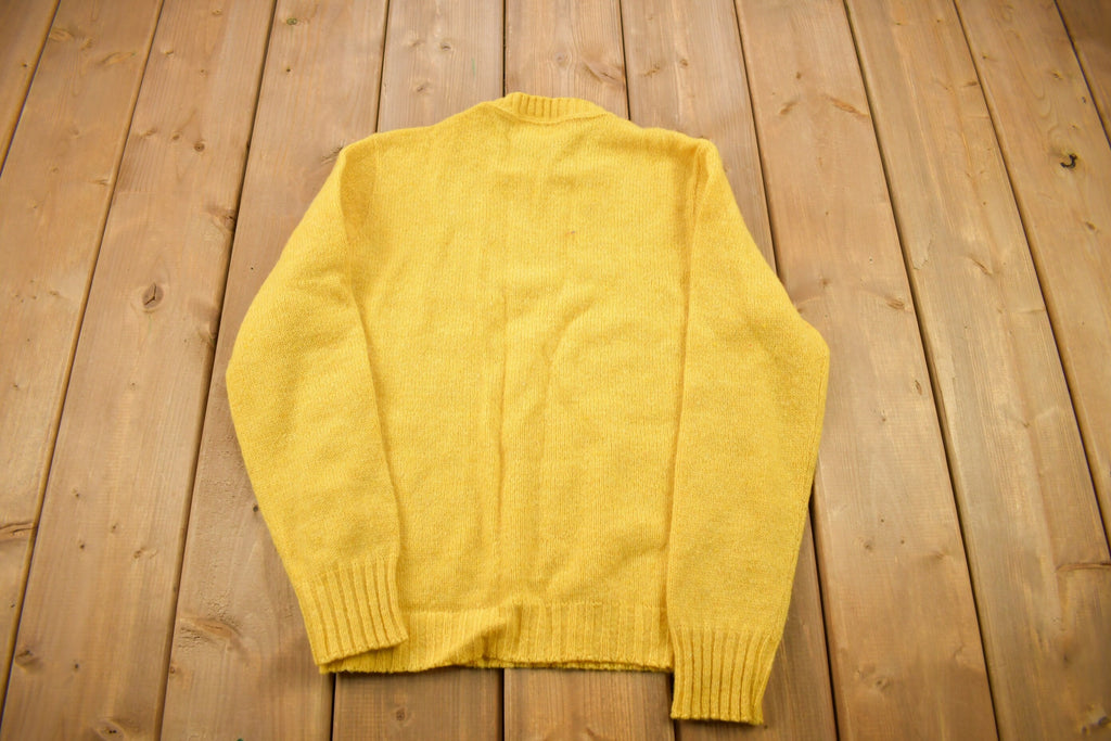 Vintage 1980s Scotch Nap By Old Colony Yellow Knitted Crewneck Sweater