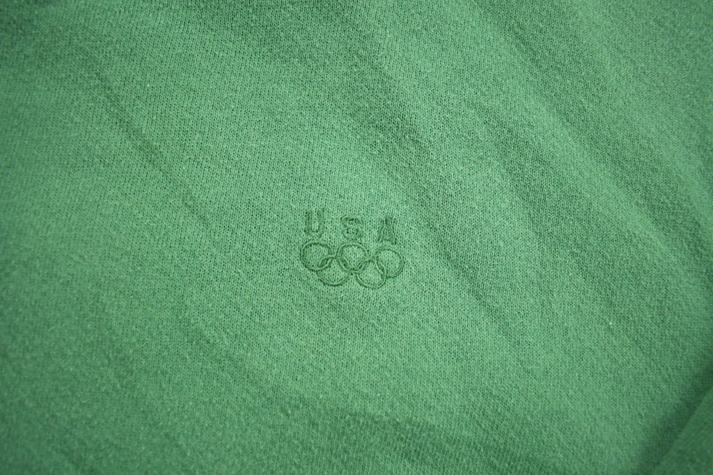 Vintage 1990s USA Olympics Blank Green Crewneck Sweatshirt
