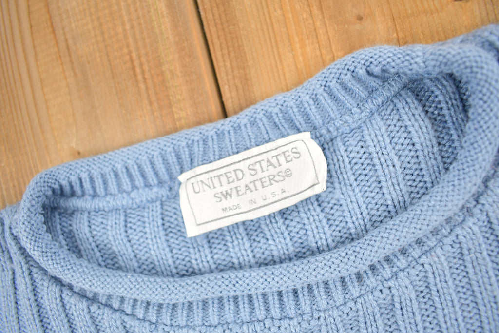 Vintage 1990s United States Sweaters Knit Crewneck Sweater  Vintage 90s Crewneck  All Over Pattern  Made In USA