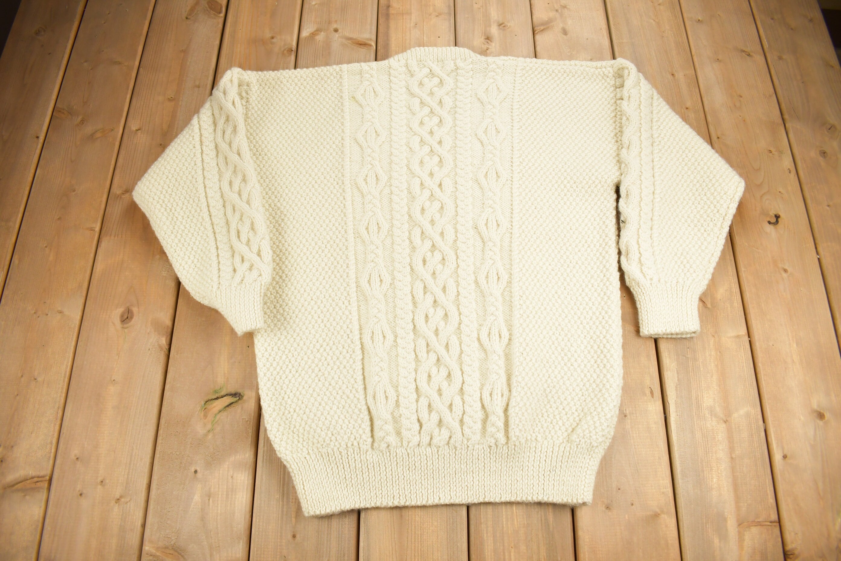 Vintage 1980s Blarney Woolen Mills Cable Knit Sweater