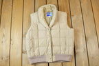 Vintage 1980s Tan Sno Down Goose Down Puffer Vest
