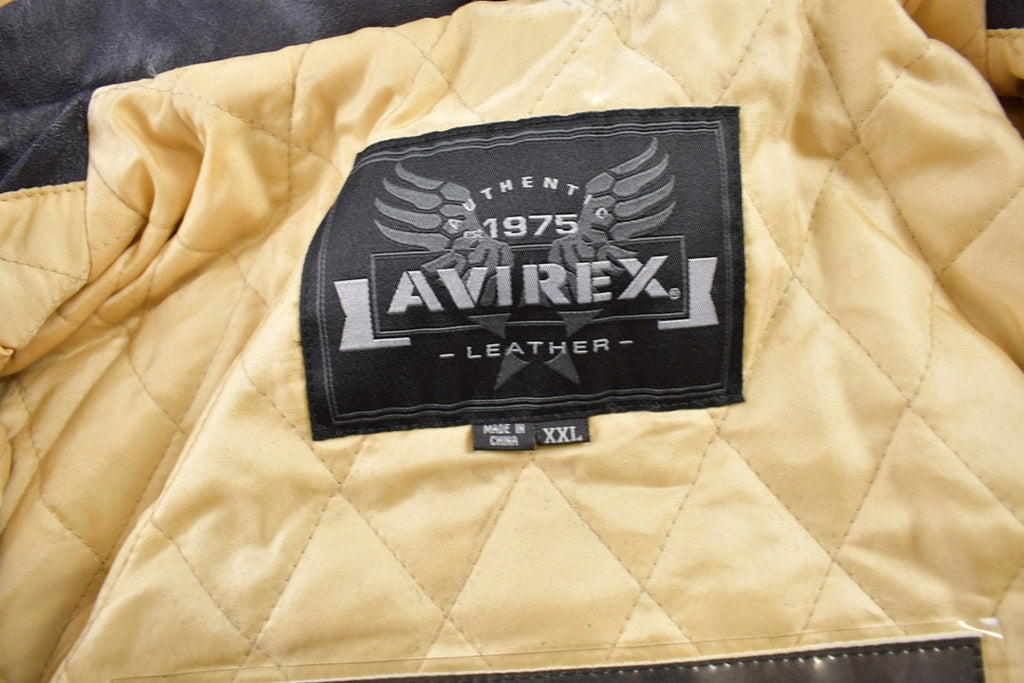 Vintage Y2K Avirex Leather Varsity Jacket