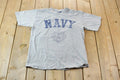 Vintage 1990s US Naval Academy Collegiate Graphic T-Shirt Made In USA