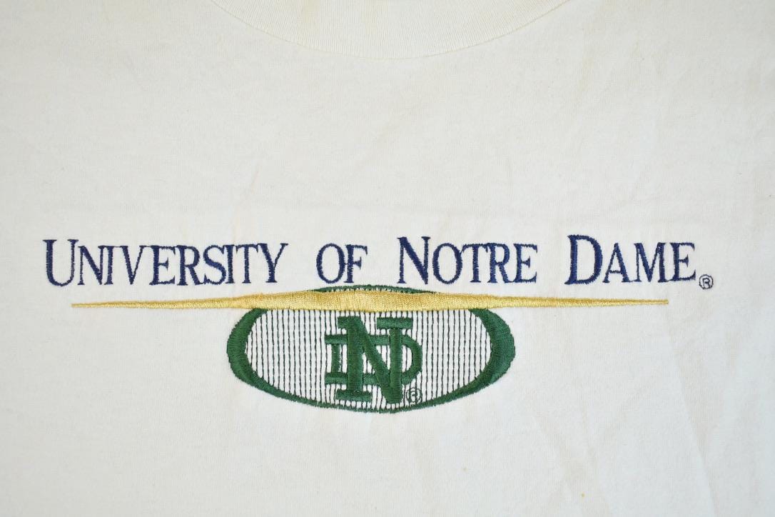 Vintage 1990s University Of Notre Dame Jansport Collegiate T-Shirt