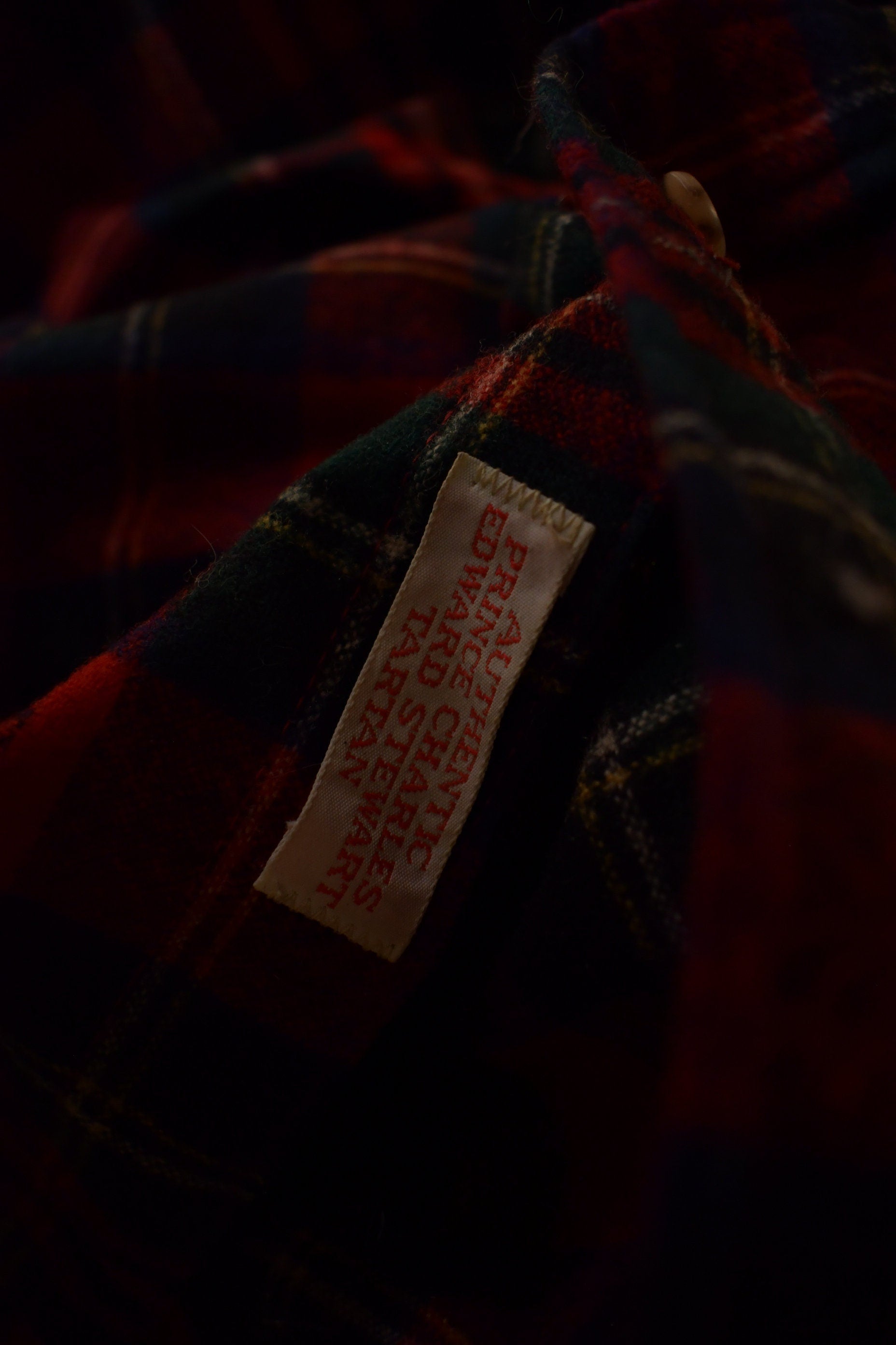 Vintage 1990s Pendleton Tartan Plaid Button Up Shirt