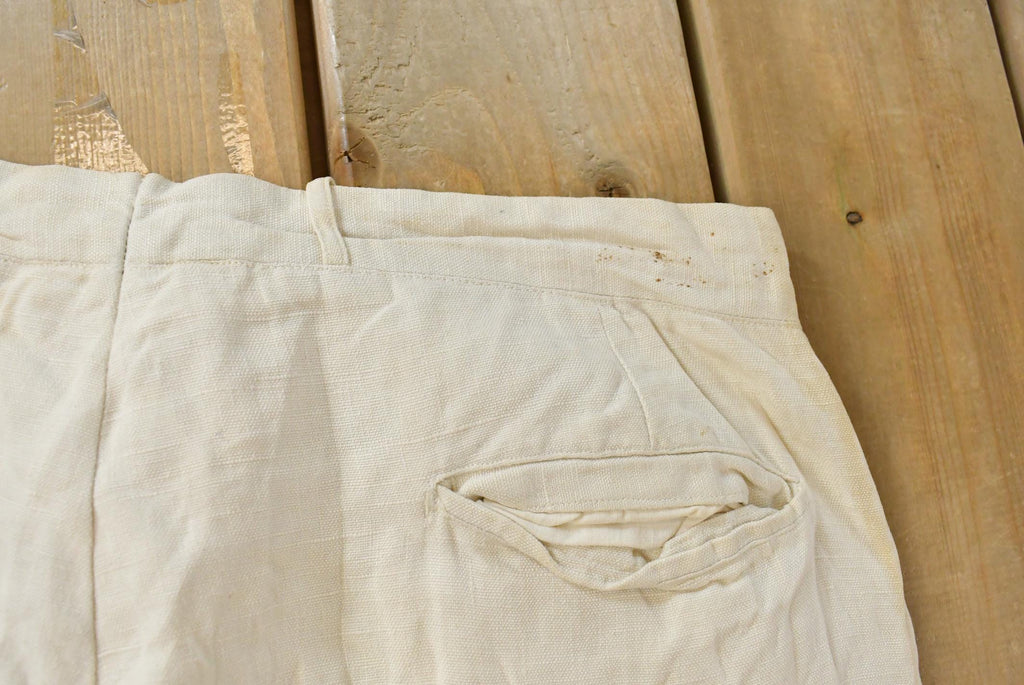 Vintage 1930s Linen Breeches Pants Trousers Men's 34 x 25.5