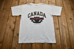 Vintage 1990s Canada Strong and Free Graphic T-Shirt