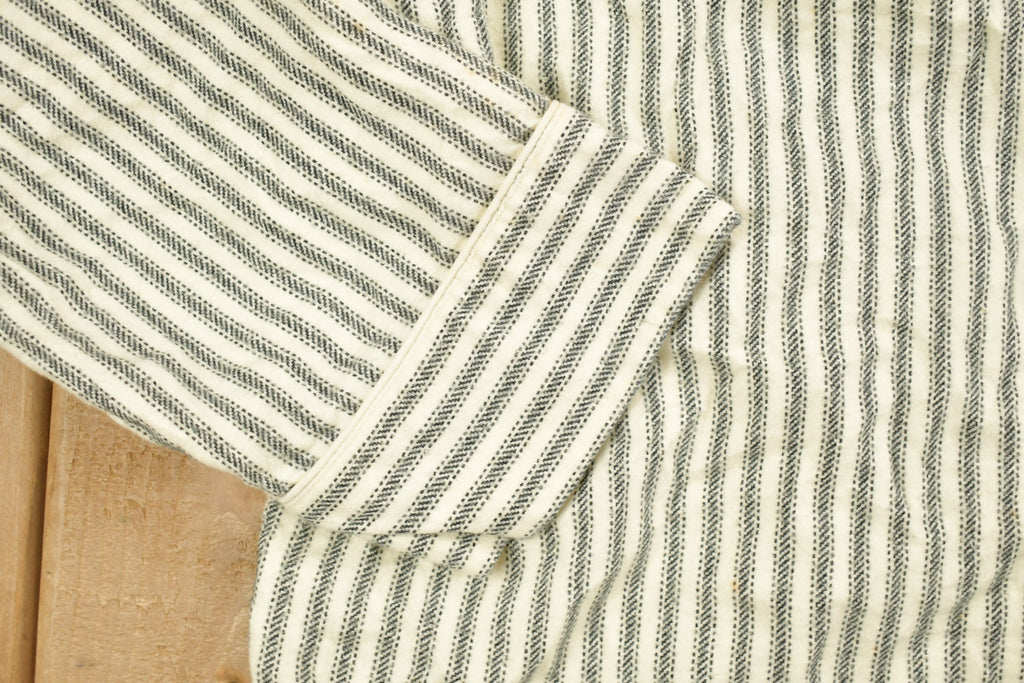 Vintage 1990s Chaps Ralph Lauren Striped Button Up Bed Shirt