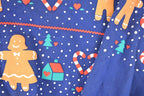 Vintage 1994 Gingerbread Man AOP Double Collar Christmas Graphic Print Crewneck Sweatshirt Women's S