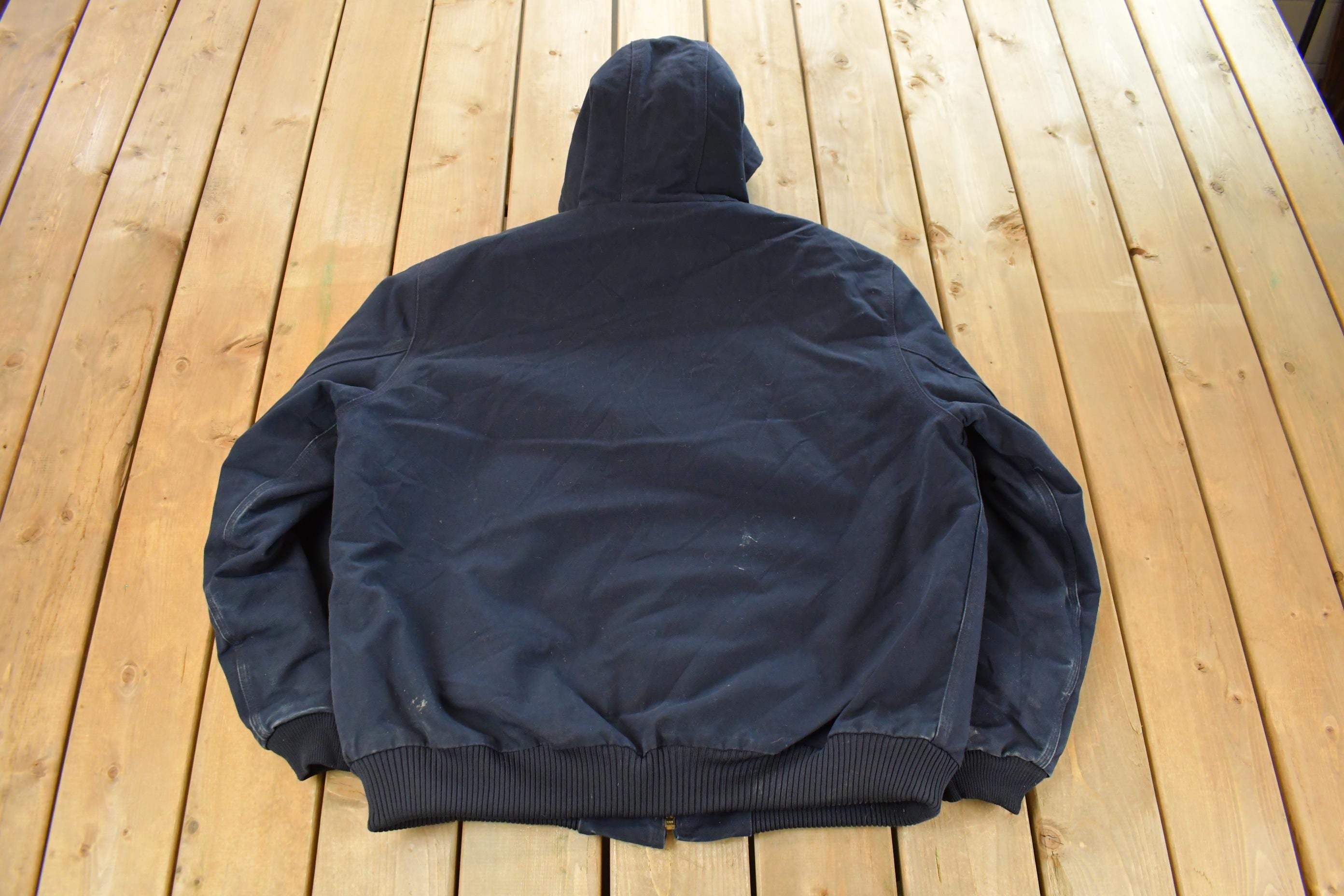 Vintage 1990s Carhartt Distressed Hooded Jacket Men's XL