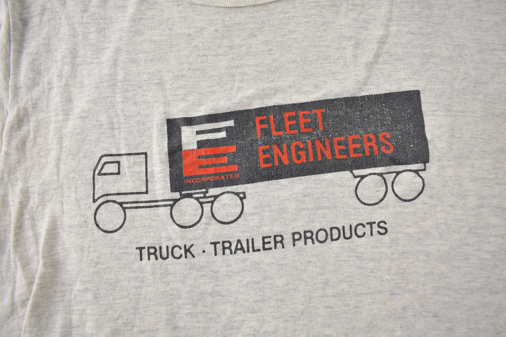 Vintage 1990s Fleet Engineers Truck Trailer Products Single Stitch Graphic T Shirt Made In USA