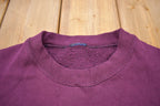 Vintage 1990s Blank Purple Crewneck Sweatshirt