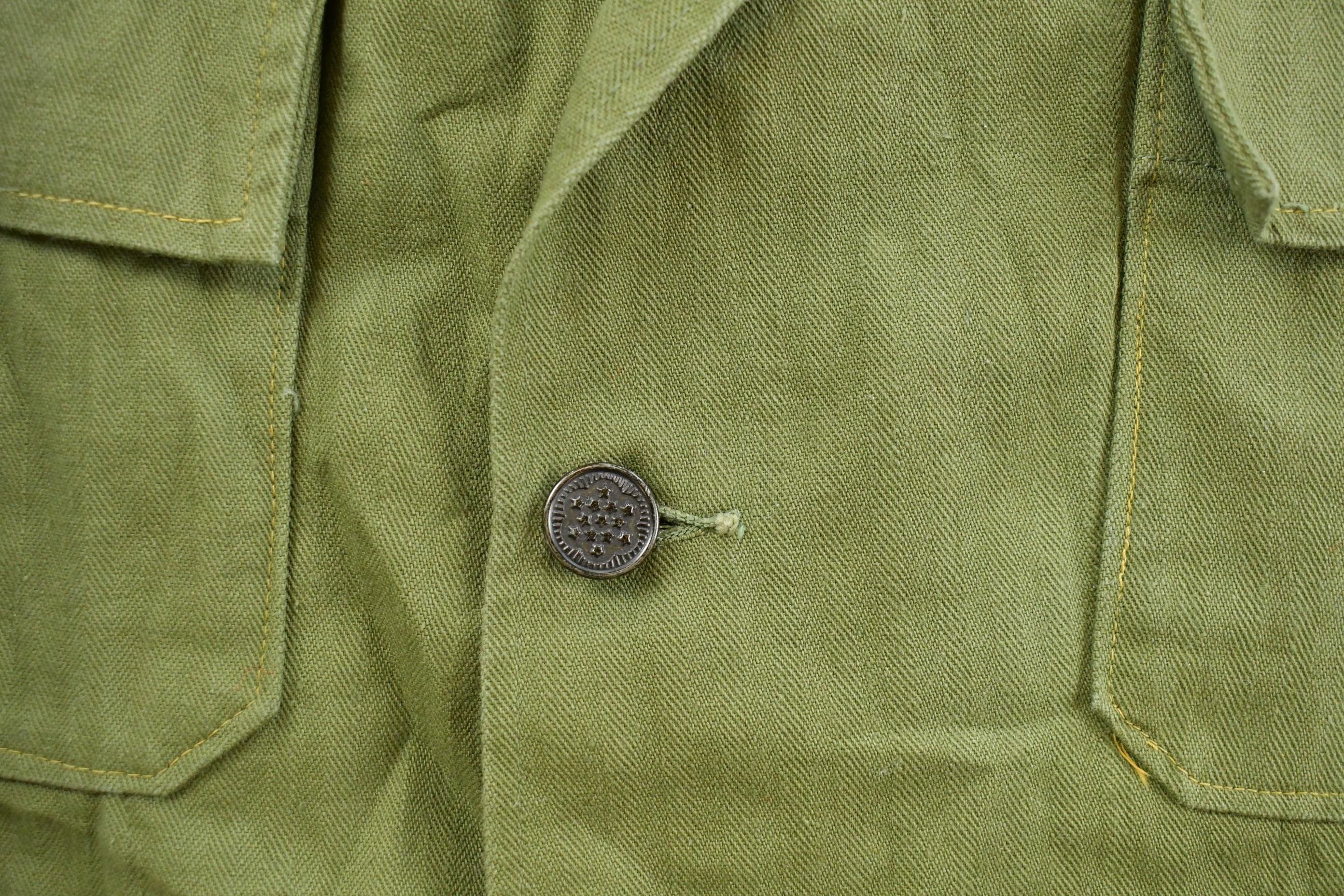 Vintage 1960s OG-107 Military Sateen Shirt Men's Small