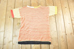 Vintage 1980s Gloria Vanderbilt Knit Colour Block Button Up Shirt Womens M