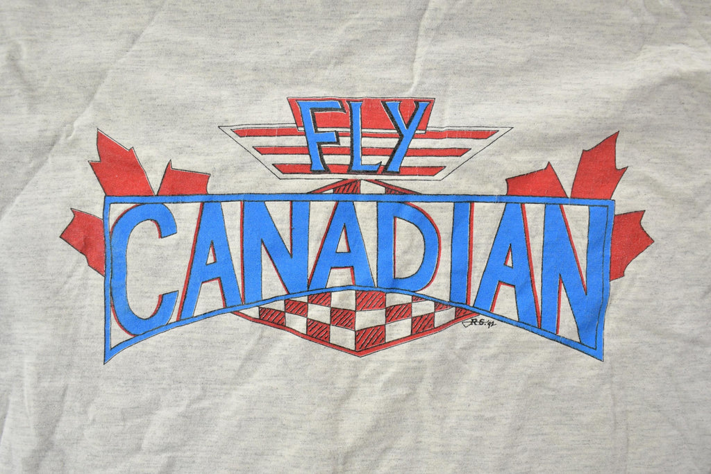 Vintage 1992 Flyin Brian Stevens Fly Canadian Racing T-Shirt