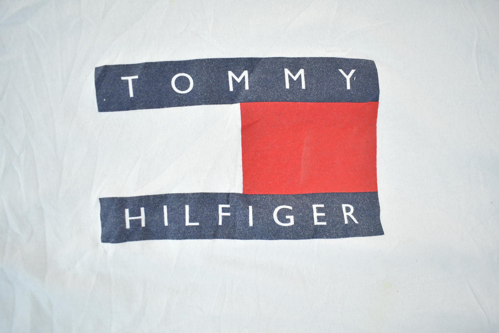 Vintage 1990s Tommy Hilfiger Flag Graphic T-Shirt Men's XL
