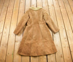 Vintage 1980s English Lady Shearling Leather Coat