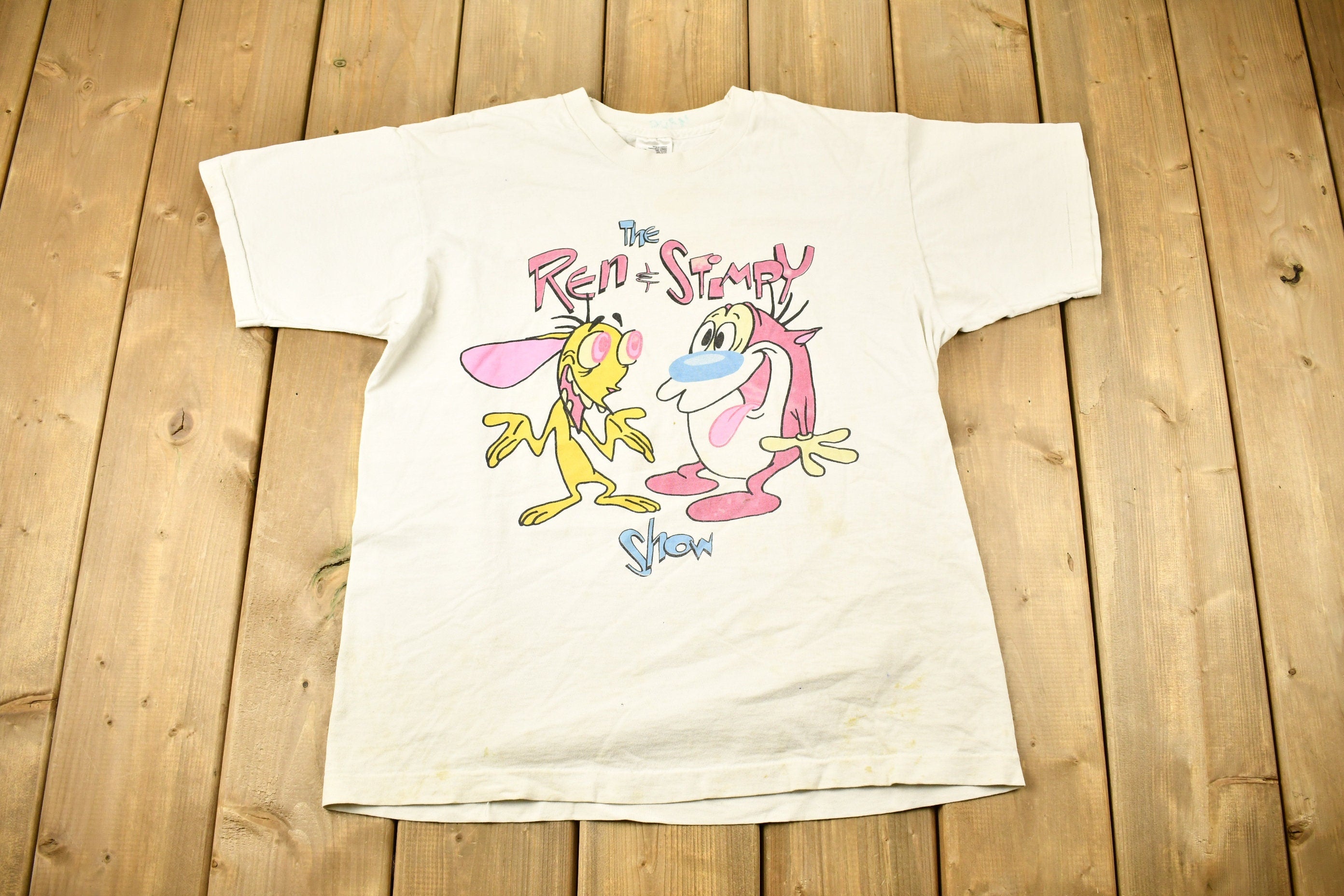 Vintage 1990s The Ren & Stimpy Show Cartoon Promo T-Shirt