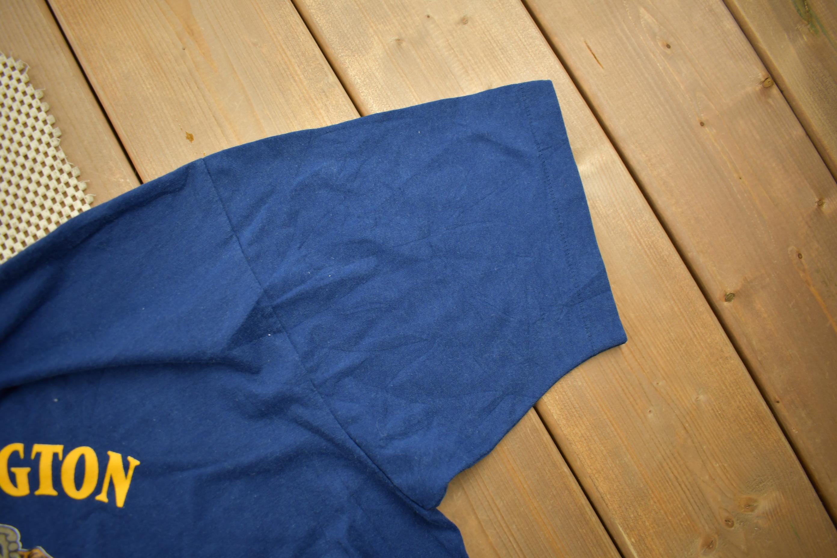 Vintage 1980s Port Washington Lions Club Single Stitch Graphic T-Shirt Made In USA