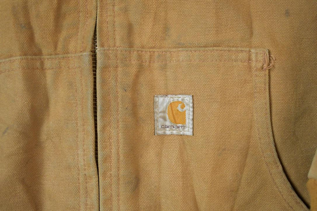 Vintage 1990s Distressed Carhartt Blanket Lined Jacket Made In USA