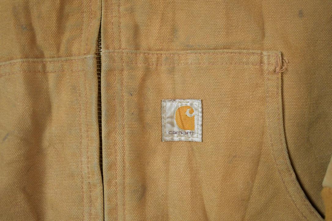 Vintage 1990s Distressed Carhartt Blanket Lined Jacket Made In USA