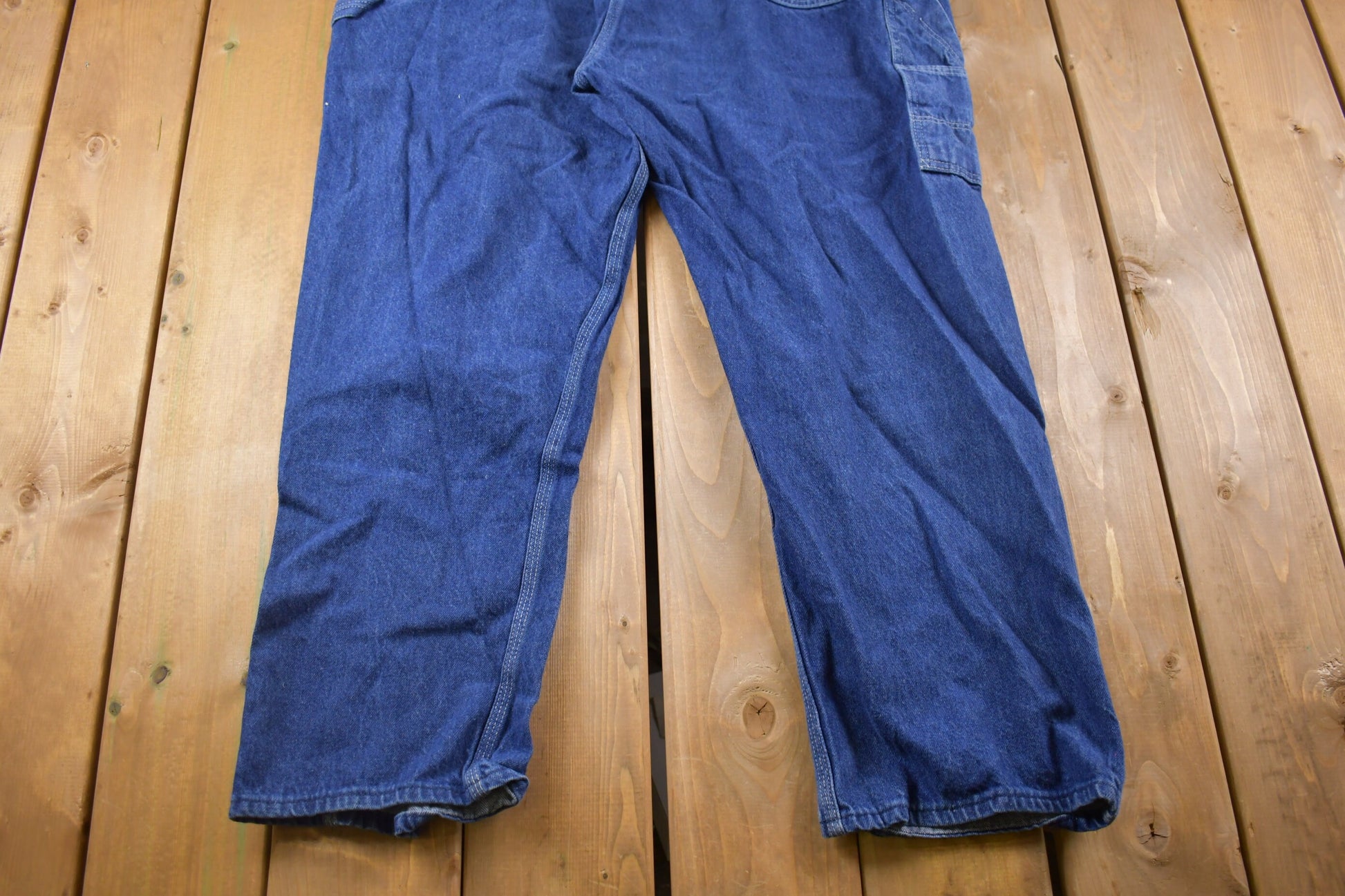 Vintage 1980s Key Imperial Denim Jean Overalls Size 44 x 28