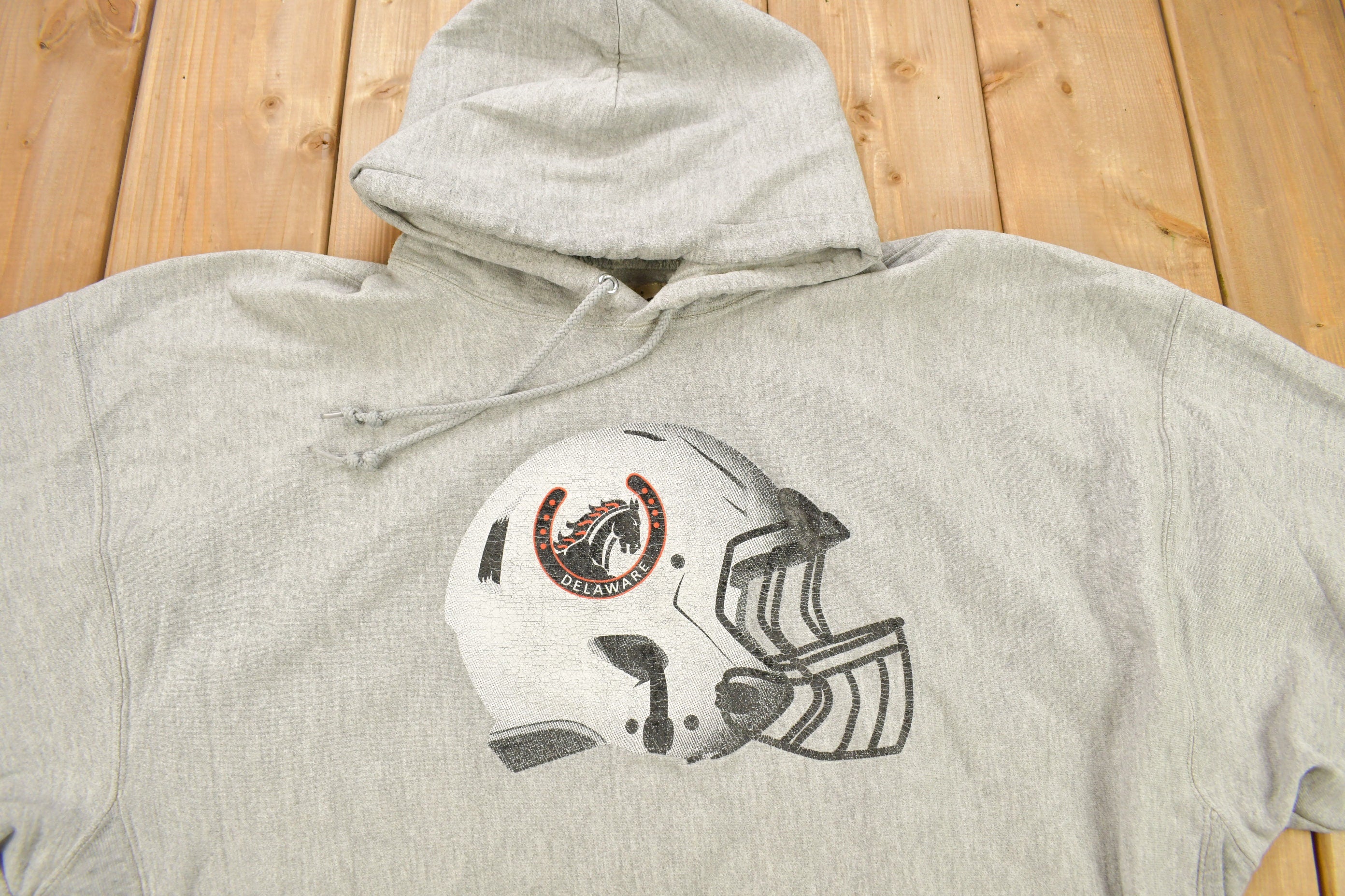 Vintage 1990s University Of Delaware Football Collegiate Champion Reverse Weave Hoodie