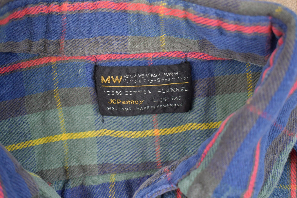 Vintage 1990s JC Penny Plaid Button Up Shirt