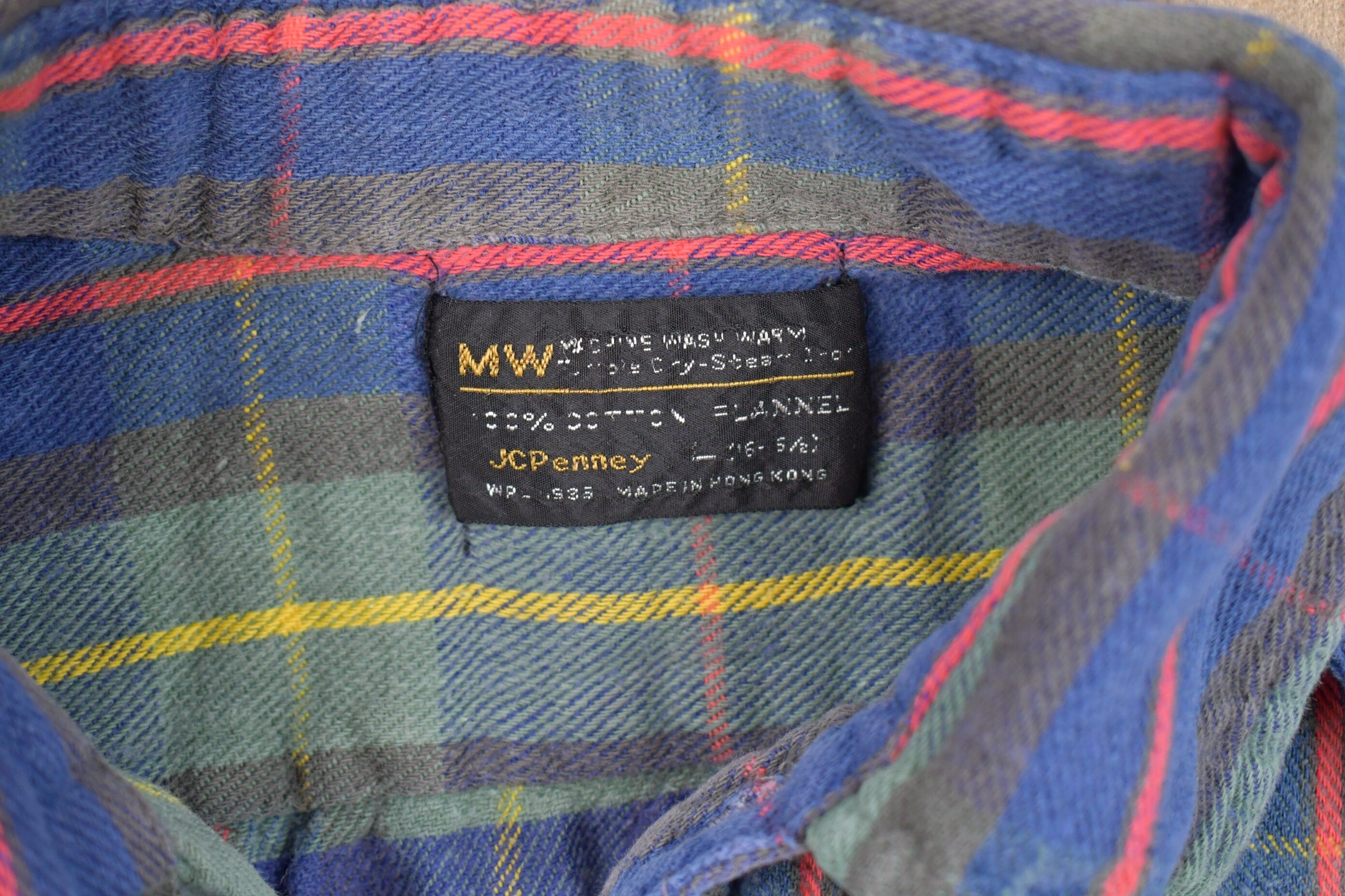 Vintage 1990s JC Penny Plaid Button Up Shirt