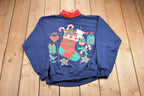 Vintage 1990s Gopher Sport Stocking Christmas Sweater , 90s Holiday Crewneck , Winter Wear , Festive Graphic Print