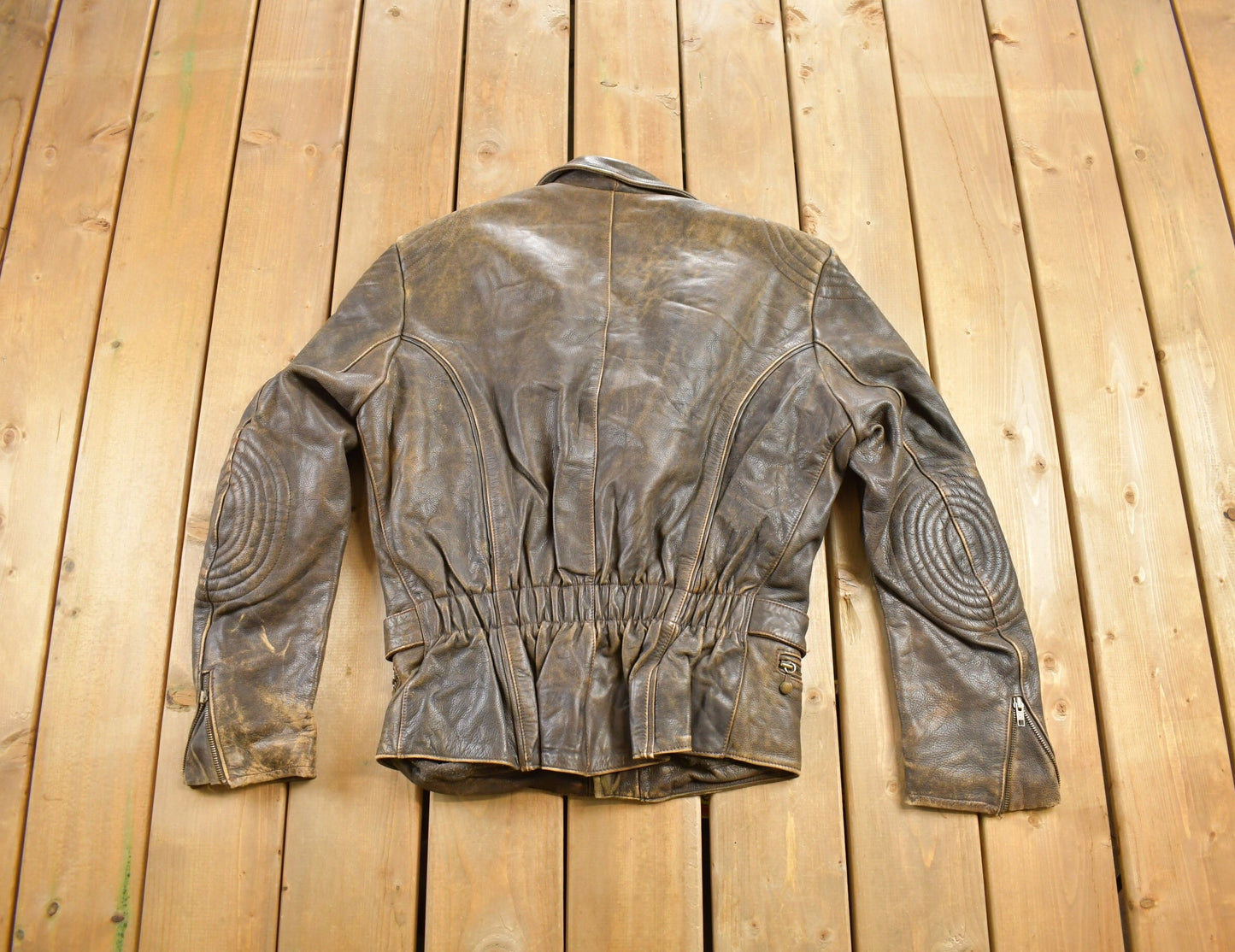 Vintage 1980s Classic Gear Leather Jacket / Fall Outerwear / Leather Coat / Biker Jacket / Streetwear Fashion / Suede Jacket