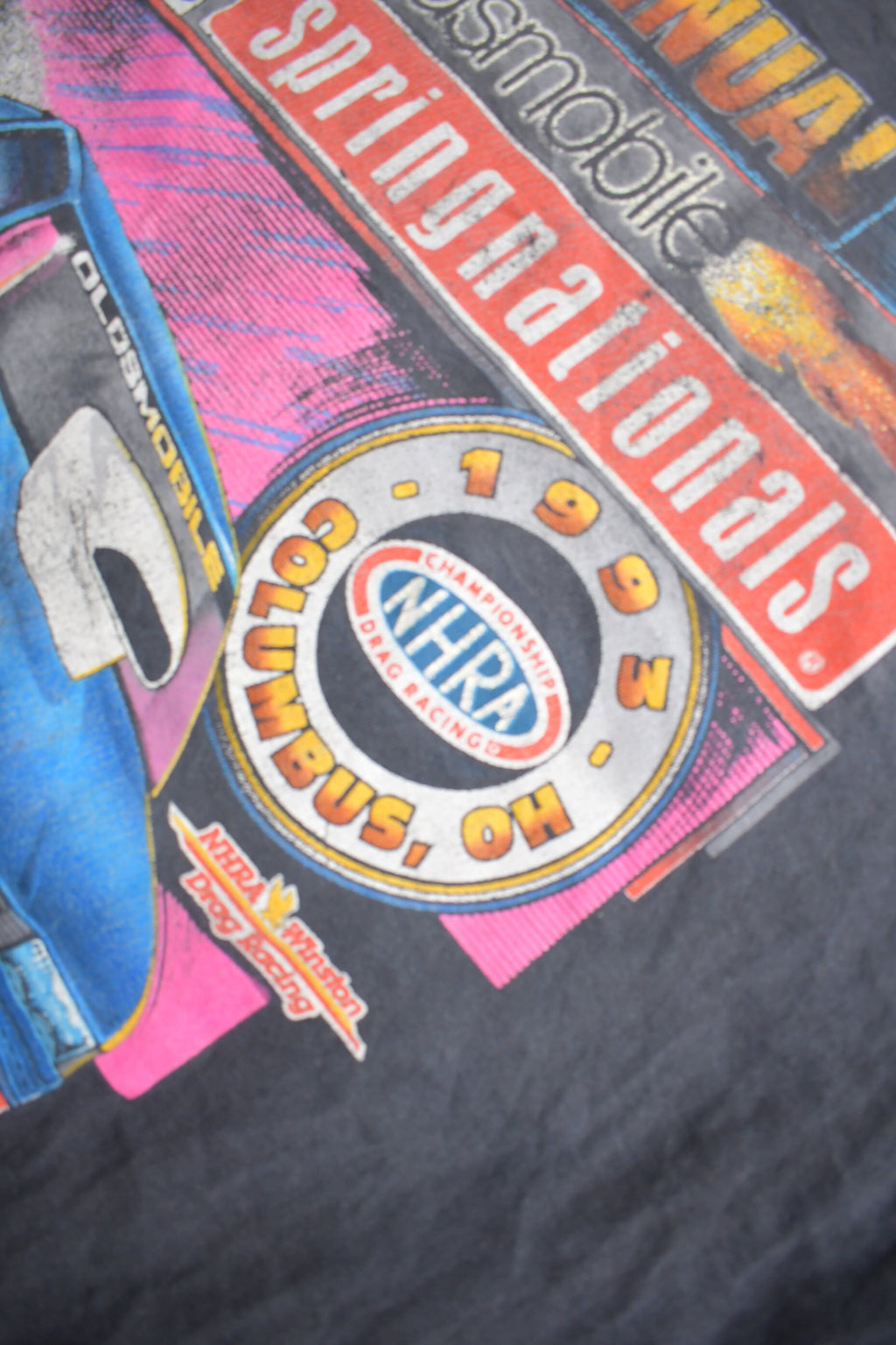 Vintage 1993 National Hot Rod Association Spring Nationals Graphic T Shirt