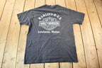 Vintage 1990s Harley's-R-U.S. Harley Davidson Lewiston Maine T-Shirt