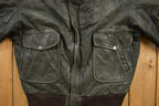 Vintage 1990s MGL World Leather Flight Jacket