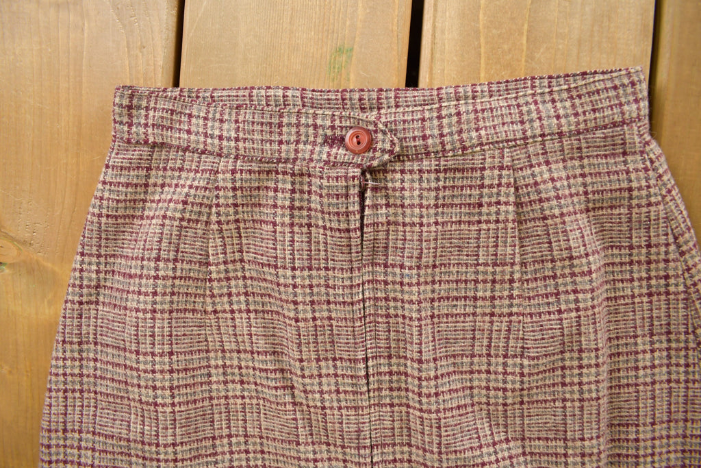 Vintage 1970s Prestige Of Boston Plaid Skirt Size 24