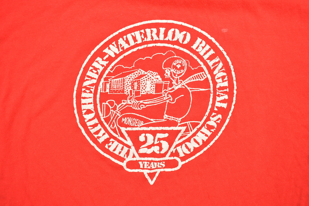 Vintage 1990s Kitchener Waterloo Bilingual School Graphic T-Shirt