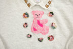 Vintage 1990s Cute Bear Graphic Collared Sweatshirt