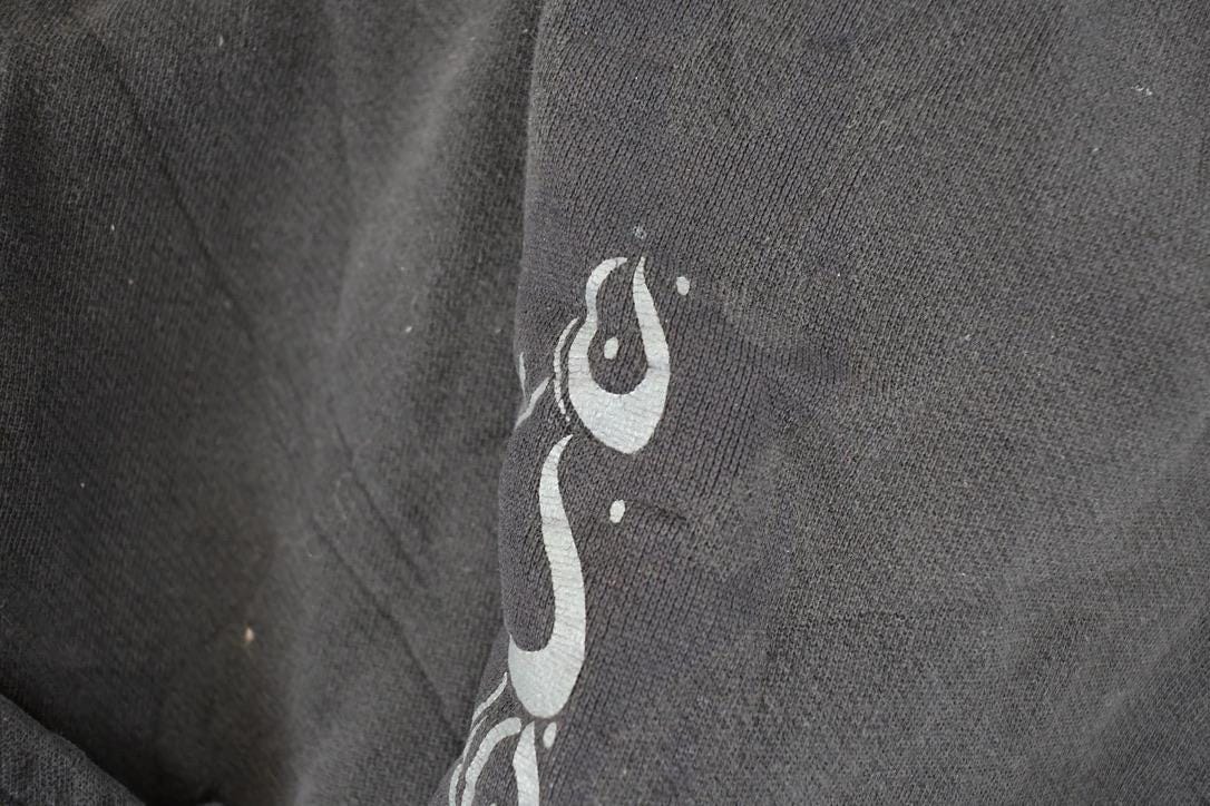 Vintage 1990s Orange Choppers Graphic Print Hoodie Sweatshirt Men's L