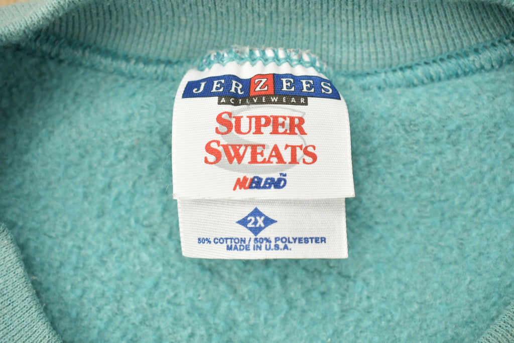 Vintage 1990s Blank Teal Crewneck Sweatshirt