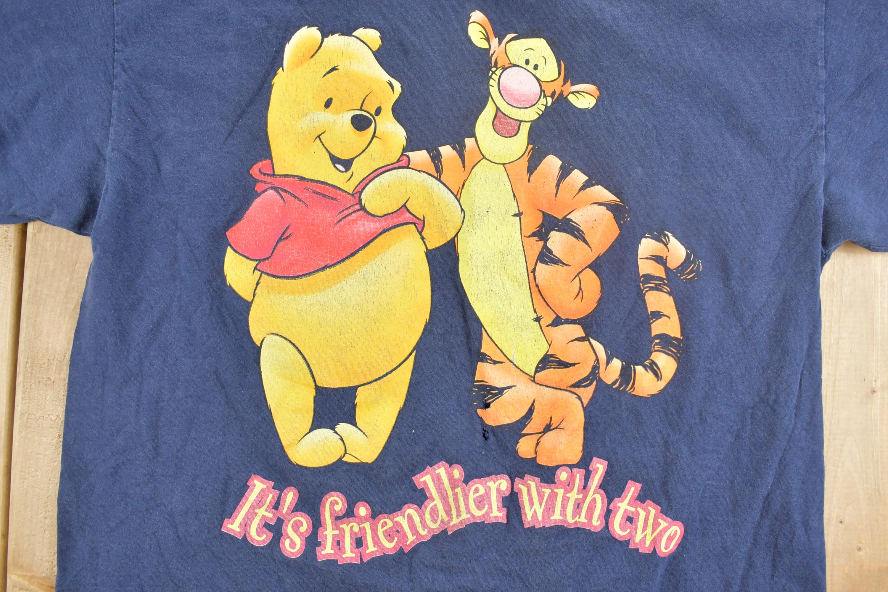 Vintage 1990s Pooh Bear Better Together Disney Cartoon Promo T-Shirt
