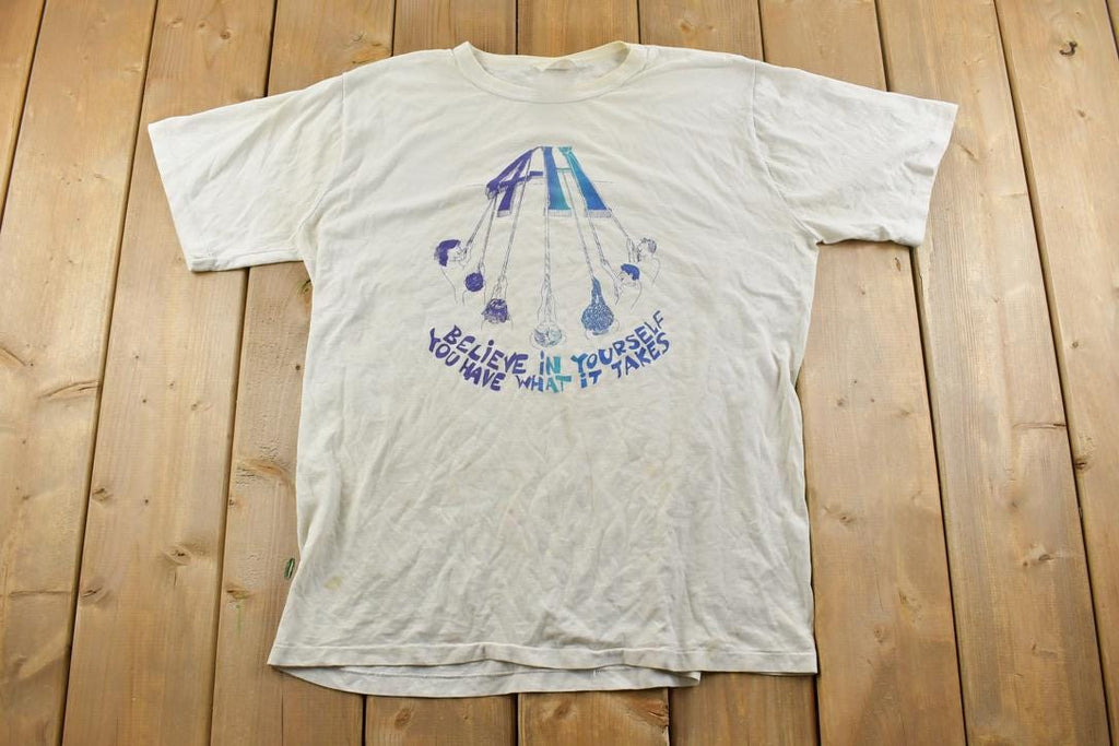 Vintage 1980s Believe In Yourself Graphic T-Shirt