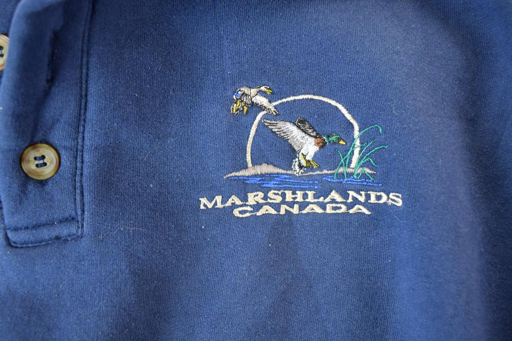 Vintage 1990s Marshlands Canada Mock Neck Sweatshirt
