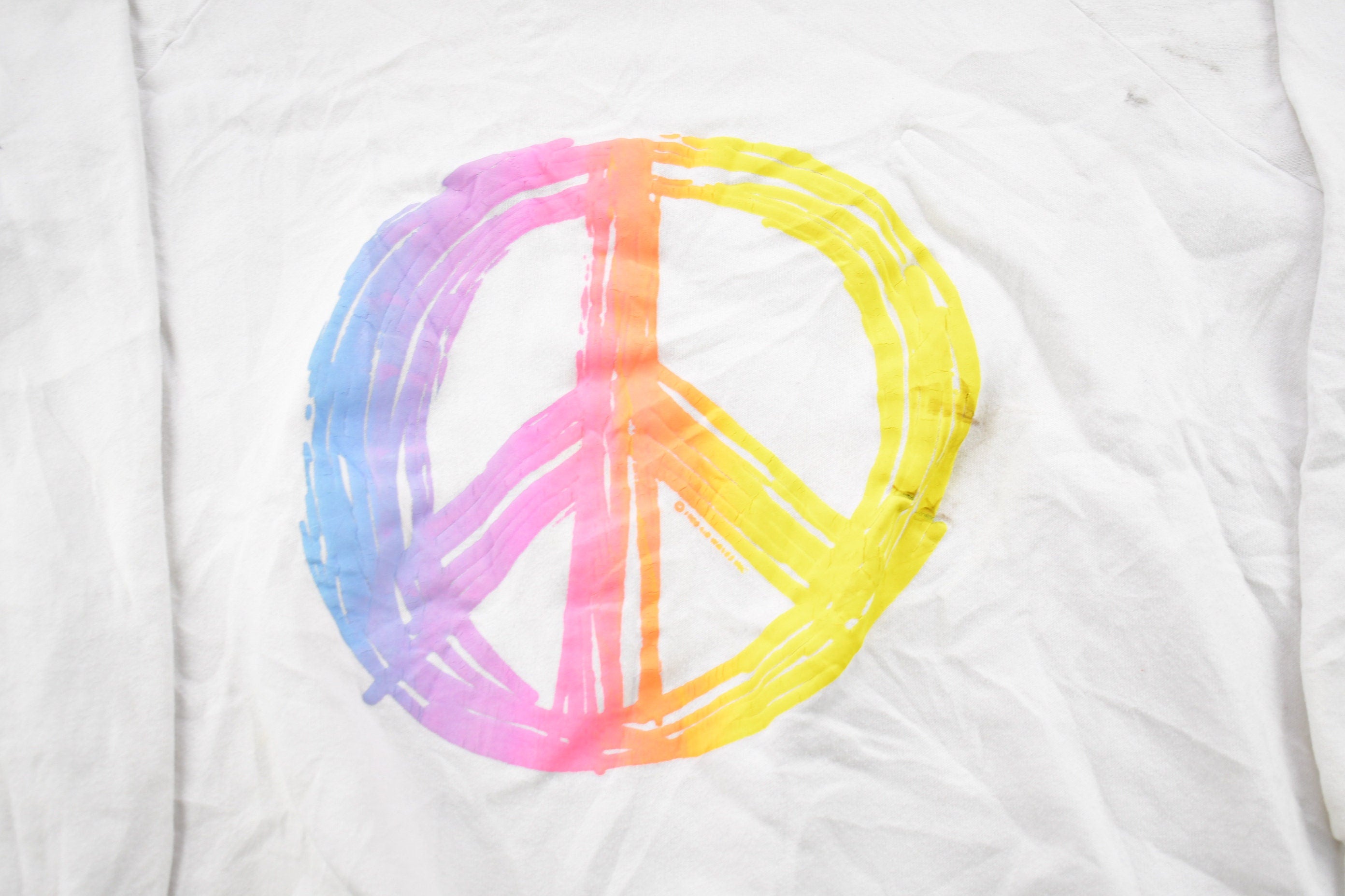 Vintage 1990s Peace Sign Graphic Crewneck Sweatshirt / 90s Crewneck / Souvenir / Athleisure / Streetwear / Travel And Tourism