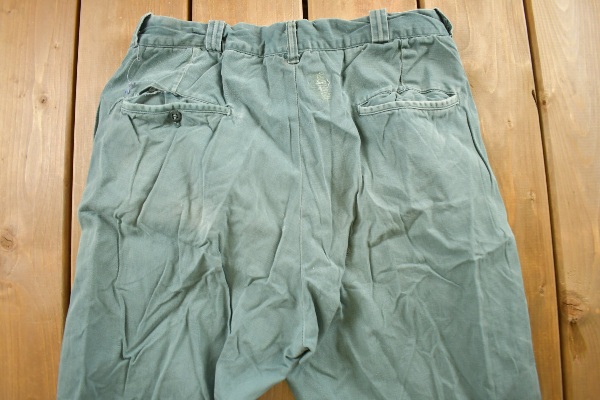 Vintage 1980s Distressed Chino Pants Size 32 x 27