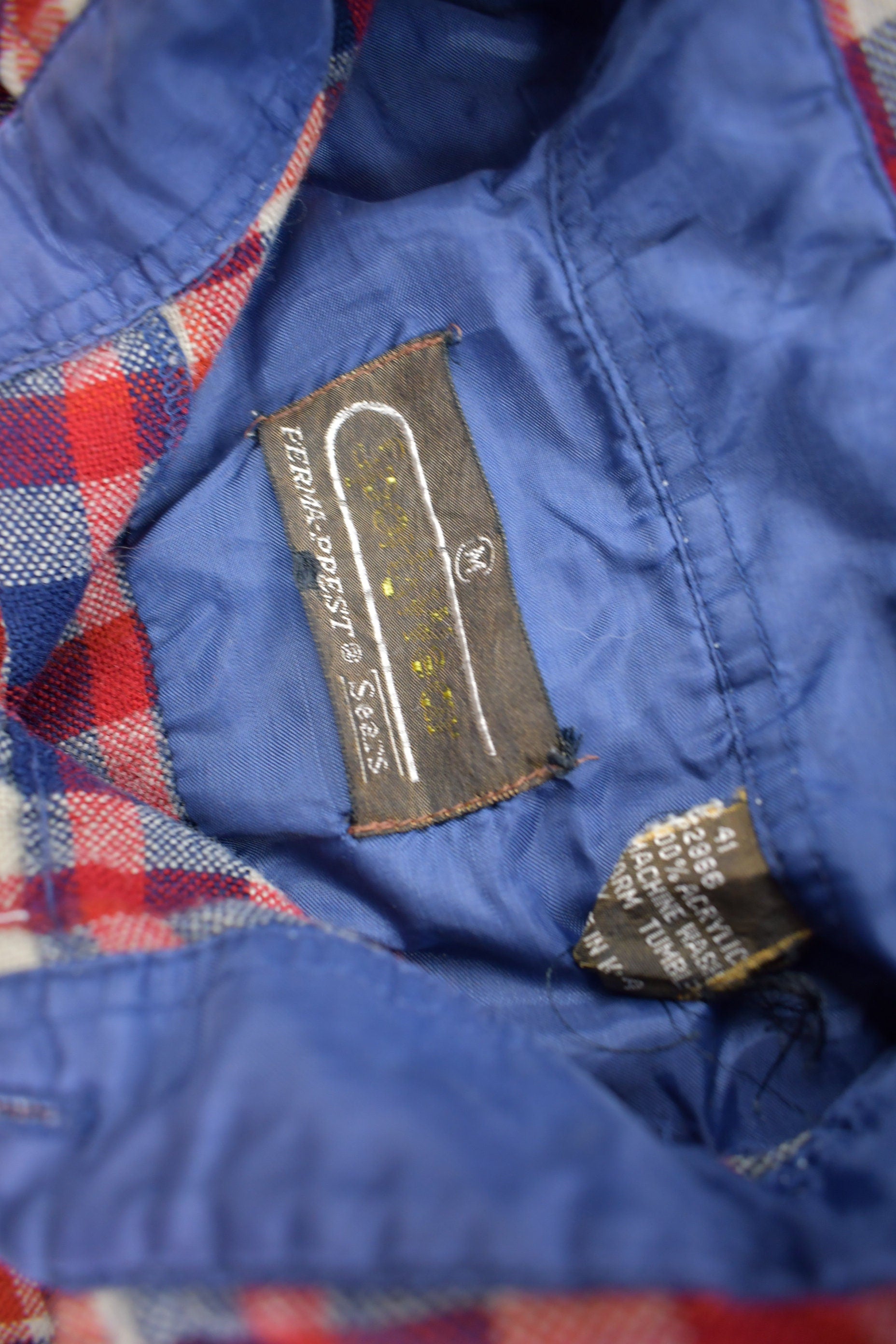 Vintage 1980s Sears Lined Plaid Jacket